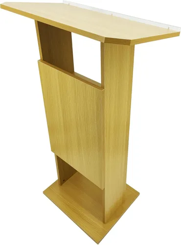 Vista 4 de FixtureDisplays® Madera (MDF) Podio Atril Púlpito Recepción 14302