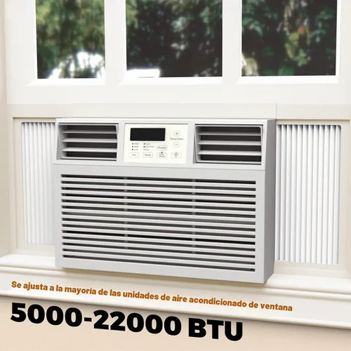 Vista 5 de GCGOODS Paneles laterales de aire acondicionado para ventana con doble capa, kit de panel lateral de aire acondicionado de ventana aislante
