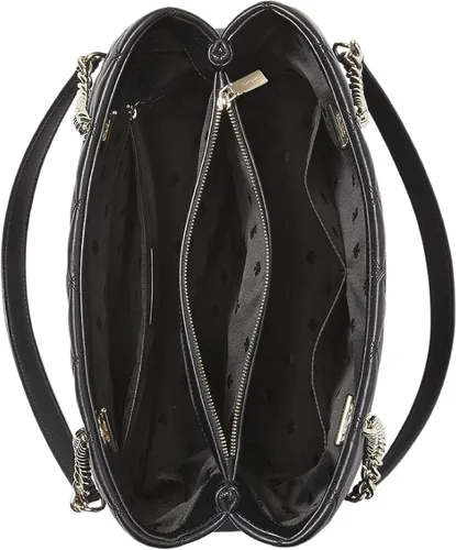 Vista 3 de Kate Spade Natalia - Bolso de mano grande de cuero para mujer (negro), Negro