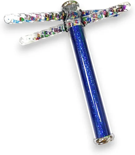 Vista 5 de Star Magic KaleidoscopeX - Varita de doble purpurina Kaleidsocope con dos varitas pequeñas con purpurina que cruza el caleidoscopio (azul)