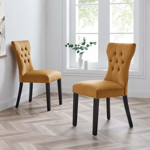 Vista 2 de Modway Silueta - Silla de comedor, color coñac