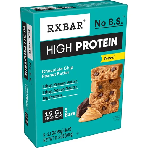 Vista 12 de RXBAR Barras altas en proteínas, 0.63 oz de proteína, sin gluten, aperitivos de proteínas, mantequilla de maní con chispas de chocolate