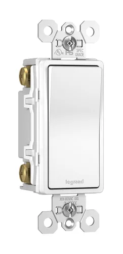 Vista 2 de Legrand - Pass & Seymour Radiant Interruptor de Luz de 4 Vías, Interruptor de Luz de Pared de 15 Amperios con Interruptor Basculante, Interruptor