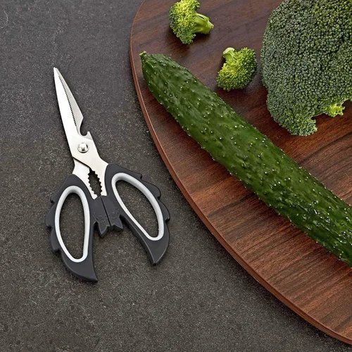 Vista 8 de Livin Tijeras estéticas de cocina con alas de ángel y gatos, ambidiestras con mango de agarre grande para diestros e zurdos, tijeras ergonómicas