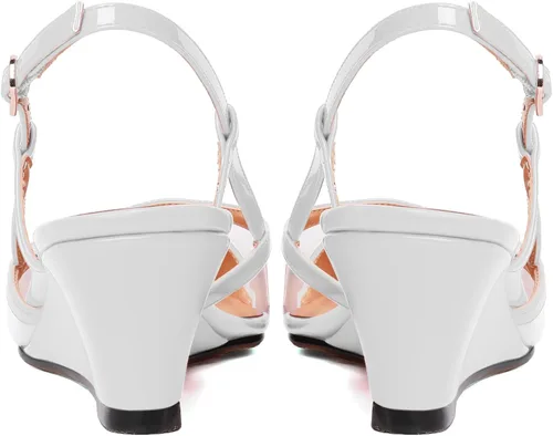 Vista 4 de WAYDERNS Zapatos de tacón bajo para mujer, con puntera puntiaguda, hebilla ajustable, tacón bajo, 2 pulgadas