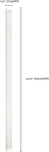 Vista 5 de Satco S49946 8 vatios 120-277 voltios; iluminación de tubo lineal LED T8 de 2 pies; base mediana G13 bi pin; 3000 K blanco suave; 1250 lúmenes; tipo