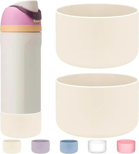 Vista 10 de WK IEASON 2 fundas de silicona para botella de agua Owala, base protectora para botella de agua Owala FreeSip Twist y Flip Flask accesorios