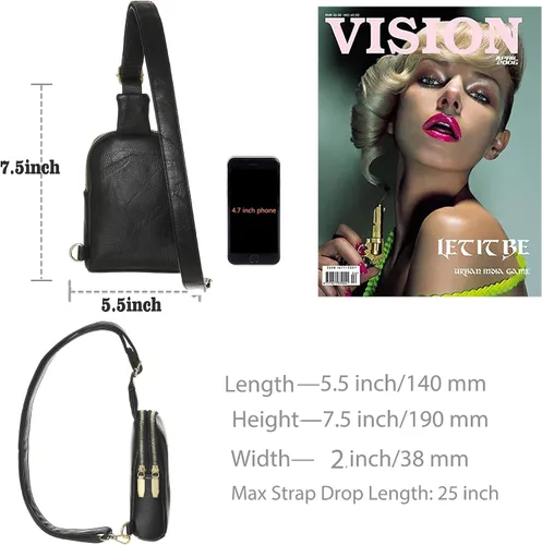 Vista 8 de Haytijoe Small Sling Bag,Fanny Packs Purse Vegan Leather Crossbody Bags for Women,Gifts for Her