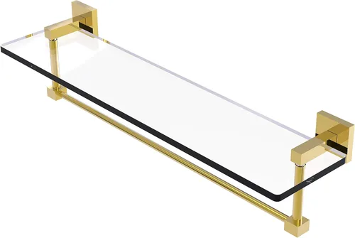 Vista 9 de Allied Brass MT-1-16TB Montero Collection - Estante de cristal integrado para tocador de 16 pulgadas, color negro mate