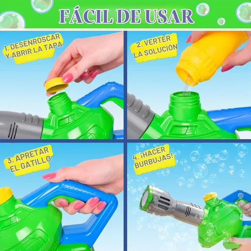 Vista 4 de Sunny Days Entertainment, juguete burbujero Sunzone en forma de soplador de hojas