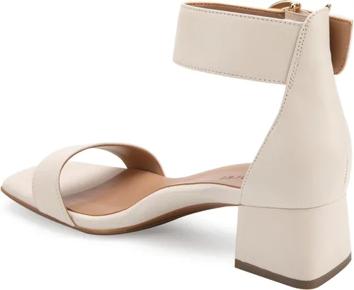 Vista 11 de Aerosoles Sandalia de tacón elegante para mujer, Cuero Blanco