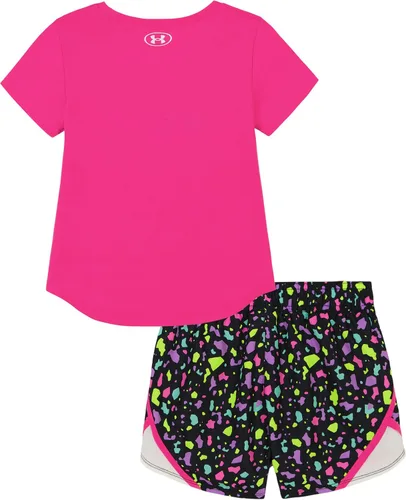 Vista 36 de Under Armour baby-girls Short Sleeve Shirt and Shorts Set, Durable Stretch and Lightweight