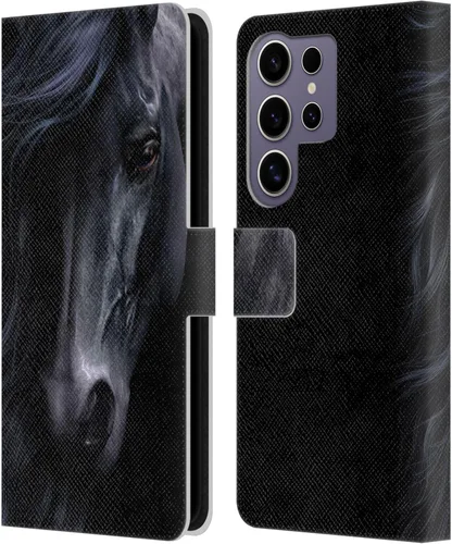 Vista 160 de Head Case Designs Officially Licensed Laurie Prindle A Morgan Christmas Western Stallion Leather Wallet Case Compatible with Samsung Galaxy A07 4G