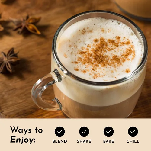 Vista 6 de JUST INGREDIENTS Chai Proteína en polvo – Mezcla de 30 porciones con suero 100% alimentado con pasto y proteínas vegetales orgánicas – Sabor cálido