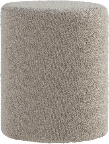 Vista 9 de O2B Otomana redonda moderna con asiento acolchado suave – Silla de tocador multifuncional, taburete tapizado reposapiés para sala de estar