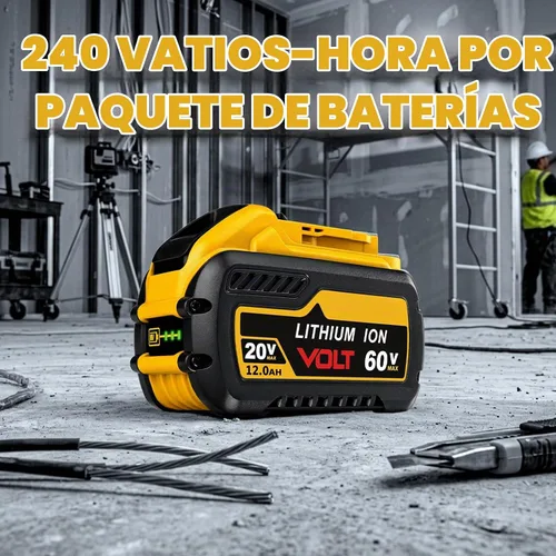 Vista 3 de Batería de repuesto 12ah 60v compatible con herramientas DeWalt 20v 60v, 2