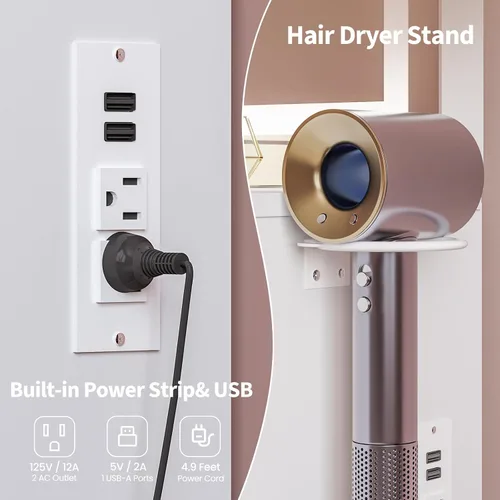Vista 2 de Escritorio estriado con espejo y luces, tocador de maquillaje con 2 cajones, 3 modos de iluminación de brillo ajustable, tocador para dormitorio