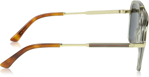Vista 3 de Gucci GG0200S 004 - Gafas de sol cuadradas Pilot con lodo transparenteEndura Gold GG0200S