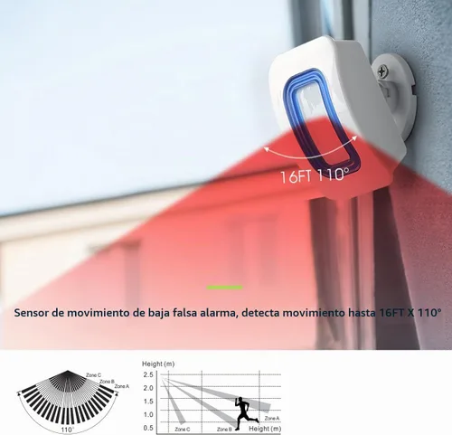 Vista 7 de Alarmas de cama y prevención de caídas para pacientes ancianos con demencia, dispositivo de alerta para el hogar (2 busca+1 sensor)
