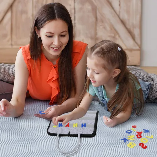 Vista 3 de Esjay Tablero Ocupado para Niños Pequeños, Tablero Sensorial para Habilidades Motoras Finas, Juguetes Montessori Actividades para Niños Pequeños