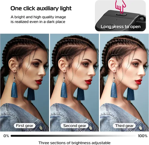 Vista 6 de ULANZI VL49 RGB Video Light + ULANZI CG02 - Mango de obturador de cámara para smartphone sin graduación
