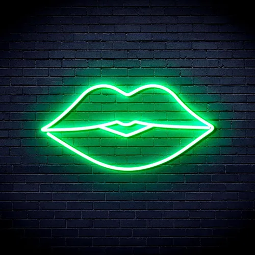 Vista 11 de AdvPro Lips Kiss Girl Room Flex Silicone LED Neon Sign - Azul - st16s32-fnu0048-b