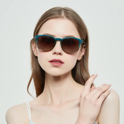 Vista 47 de Gafas de sol polarizadas para mujer con protección UV para mujer, a la moda, grandes sombras con marco de acetato BC2110