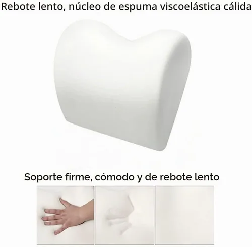 Vista 3 de Kit de almohada lumbar y cuello de automóvil, cojín ergonómico de espuma viscoelástica, alivia la fatiga de conducción, cómodo cuello y espalda Negro