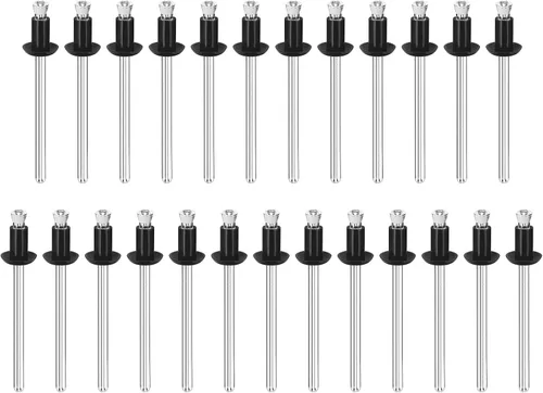 Vista 8 de uxcell Remaches ciegos de nailon, 1/8 pulgadas x 1/2 pulgadas (0.126 in x 0.500 in) remaches para tablero de PC, parachoques y panel retenedor