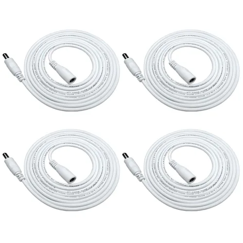Vista 6 de 2pcs 6.6 ft/6.56Feet DC Cable de extensión de 12V DC adaptador de alimentación Cable de extensión de enchufe 0.217 in x 0.083 in macho a hembra