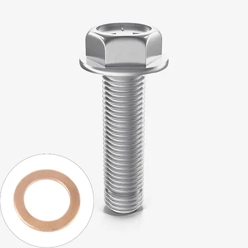 Vista 5 de 60 anillos de sellado de cobre para arandela plana M12, diámetro interior 0.472 in, diámetro exterior 0.709 in, grosor 0.039 in, anillo de cobre