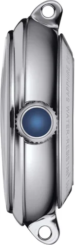 Vista 2 de Tissot Bellissima Automatic 316L - Reloj automático de acero inoxidable para mujer, azul, cuero, 5 (T1262071601300), Azul