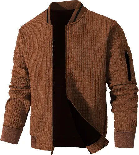Vista 24 de Chaqueta ligera para hombre, chaqueta bomber casual, chaqueta universitaria