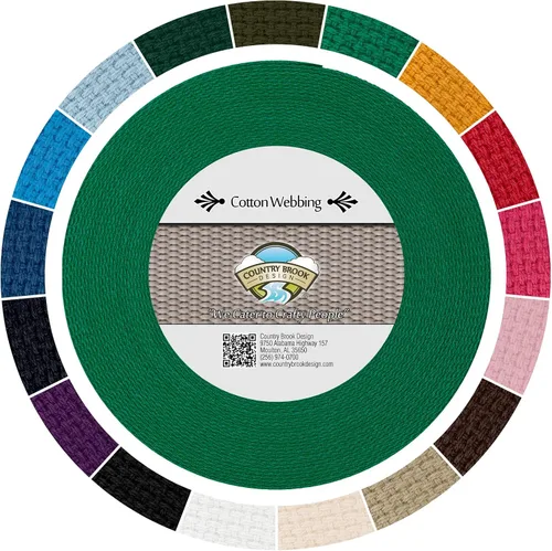 Vista 10 de Country Brook Design - Correa de algodón de 1" - Ligero, orgánico y suave con correas de algodón de piel - 5 yardas, natural