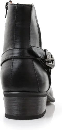 Vista 5 de Ferro Aldo Alejandro MFA606326 - Botas de vestir de espuma viscoelástica para hombre, estilo casual, con hebilla de alta occidental, botas de vestir