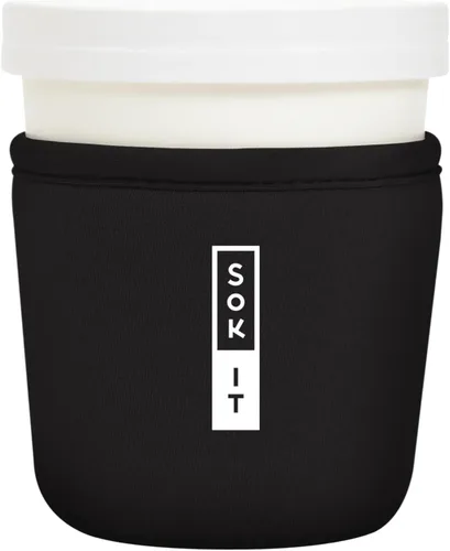 Vista 102 de Sok It IceCreamSok - Funda de neopreno aislada (flores abstractas, pintas de helado cónicas)
