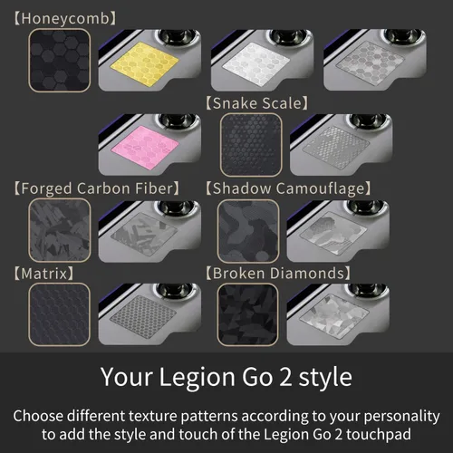 Vista 3 de Luck&Link Protector táctil para Legion Go 2, adhesivo protector con textura para almohadillas táctiles Legion Go2 Touch Trackpads, textura de alta