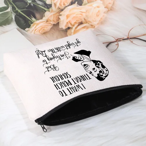 Vista 4 de POFULL Ama de casa regalo sarcástico vintage ama de casa bolsa de cosméticos