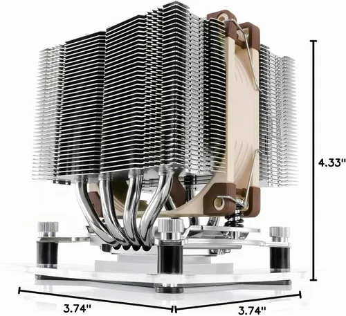 Vista 7 de Noctua NH-D9L, silencioso enfriador de CPU de doble torre de alto