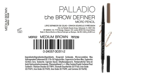 Vista 8 de Palladio Beauty - Lápiz definidor de cejas, lápiz de cejas ultra preciso con poder de larga duración, brocha de carrete mezcla color para un acabado