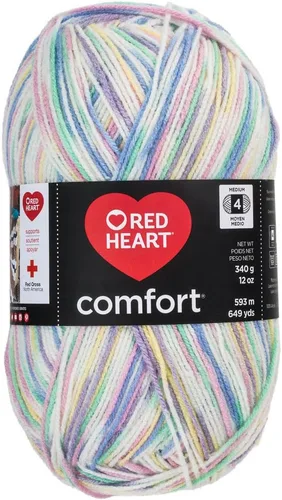 Vista 92 de RED HEART Hilo Comfort Shimmers, ópalo blanco