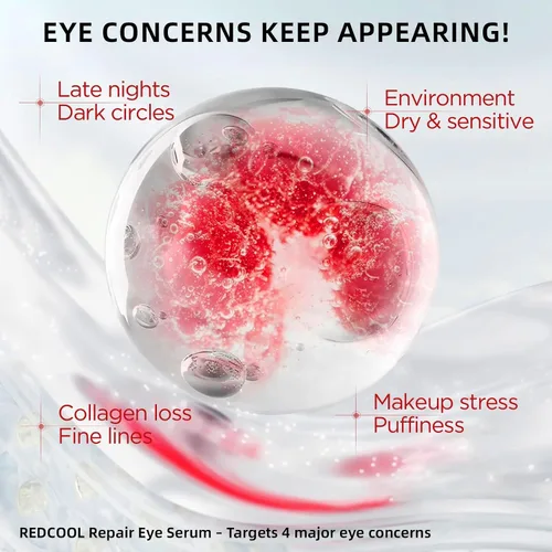 Vista 4 de Suero de ojos con cafeína para ojeras e hinchazón, antiarrugas, reafirmante y suaviza las líneas finas, tratamiento de suero de retinol debajo