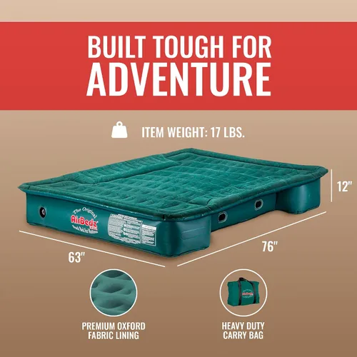 Vista 3 de Pittman Outdoors AirBedz Lite PPI PV202C - Colchón inflable de tamaño completo y corto de 6'-6.5' para cama de camión con bomba de aire DC con cable