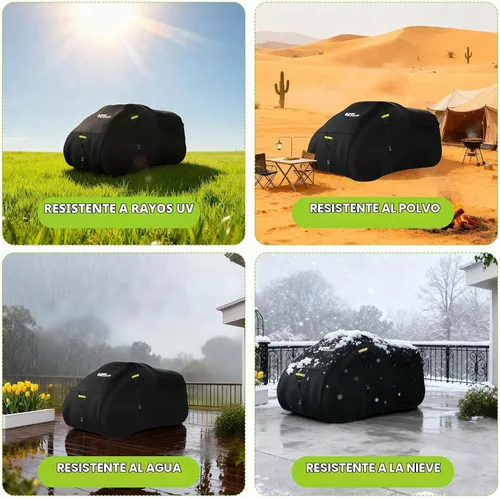 Vista 3 de Cubierta 600D ATV Impermeable de Alta Resistencia, Portátil, para 4 Ruedas, Impermeable al Aire Libre, Cubierta Quad para Todo Tipo de Clima