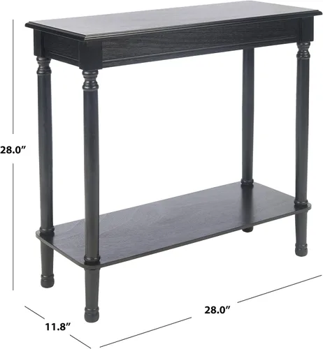 Vista 3 de SAFAVIEH Home Collection Tinsley - Mesa consola con estante inferior rectangular color negro