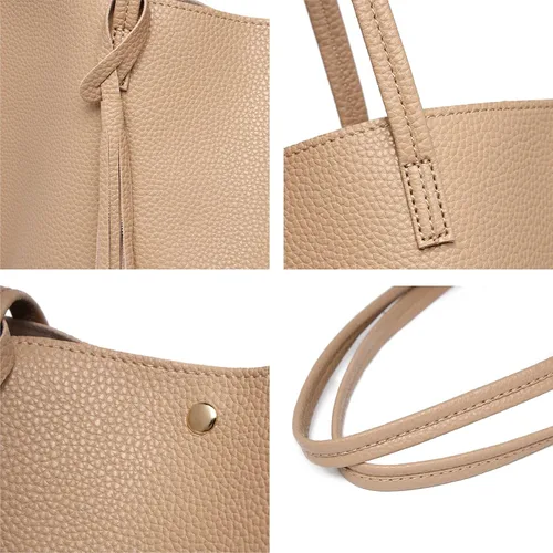 Vista 6 de Lieseh Bolso de mano bohemio para mujer para hombro y mano con bolsillo