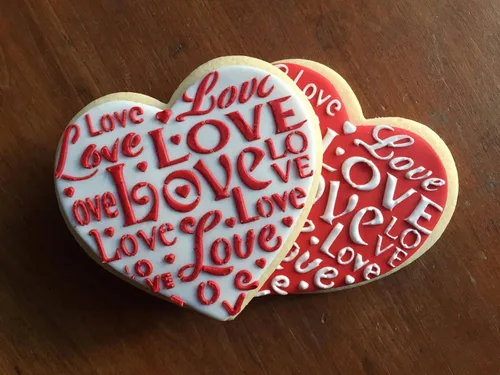 Vista 5 de Plantilla de galletas y manualidades Love Saying de Designer Stencils
