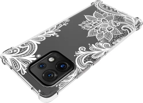 Vista 5 de Funda protectora de TPU suave para Motorola Edge Plus 2023, Moto X40, X40 Pro, delgada, a prueba de golpes, con patrón floral transparente y suave