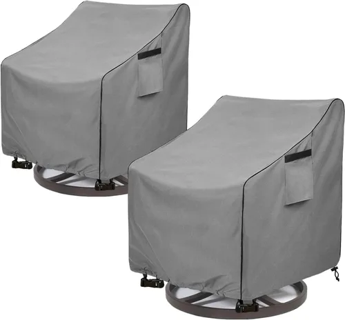 Vista 15 de okcool Funda para Mesa Auxiliar de Mimbre de Patio, Impermeable, Cuadrada, Funda para Mesa Auxiliar Pequeña de Patio, Adecuada para Mesa Auxiliar