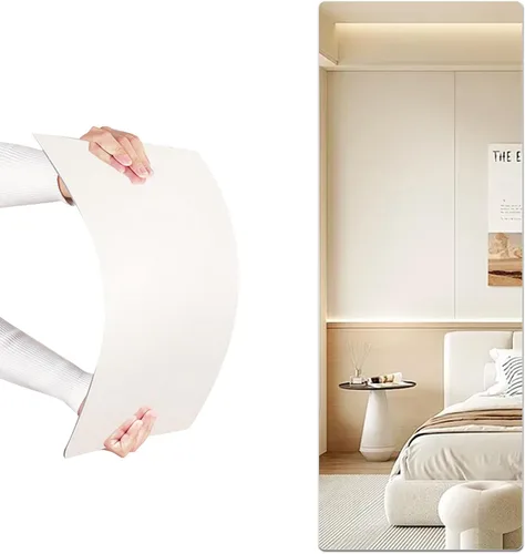 Vista 12 de iCAGY Lámina de espejo autoadhesiva de acrílico para pared, plástico sin vidrio, azulejos de espejo de seguridad para niños, rectángulo de pared, 6